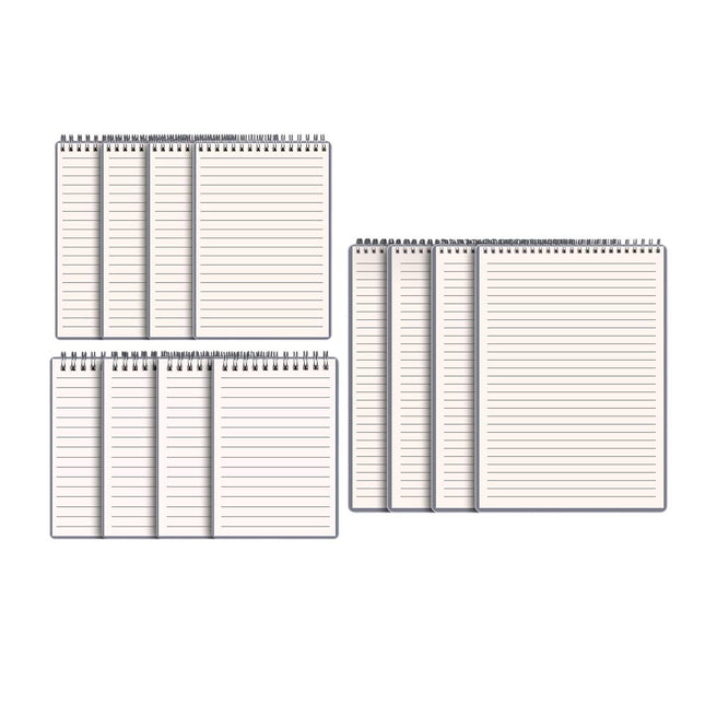 Top Flip Coil Lined Notebooks 5 Pack A6 A5 or A4