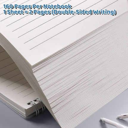 Top Flip Coil Lined Notebooks 5 Pack A6 A5 or A4