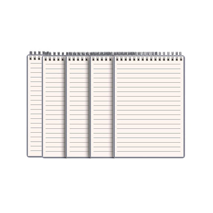 Top Flip Coil Lined Notebooks 5 Pack A6 A5 or A4