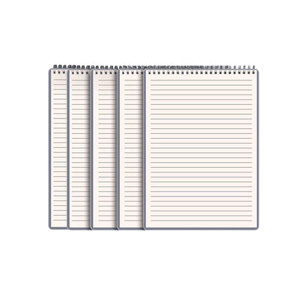 Top Flip Coil Lined Notebooks 5 Pack A6 A5 or A4
