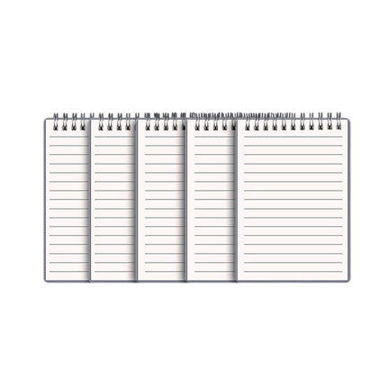 Top Flip Coil Lined Notebooks 5 Pack A6 A5 or A4