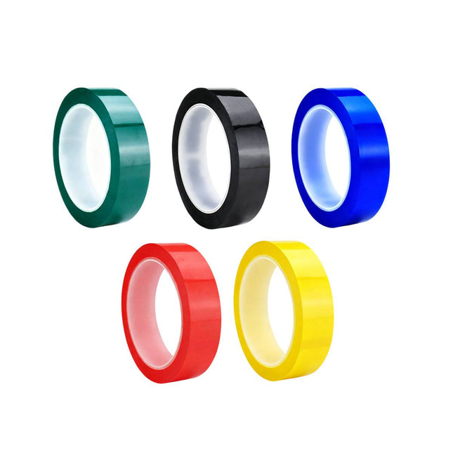 PET Electrical Insulation Tape 5 Pack 18mm x 66m Colour Rolls