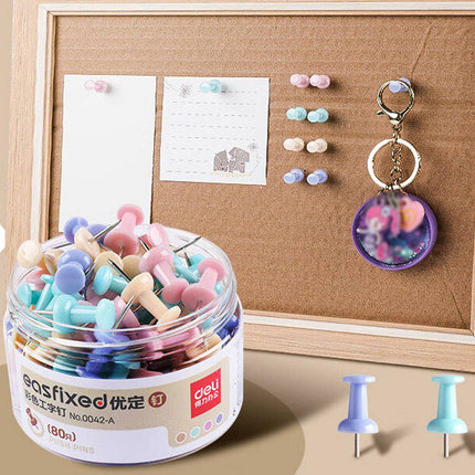 Deli Pastel Push Pins 5 Boxes 400 Pieces Total