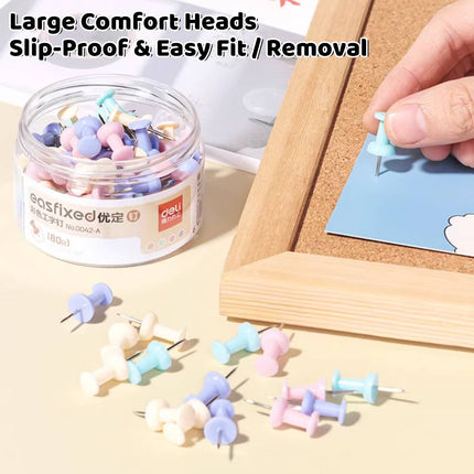 Deli Pastel Push Pins 5 Boxes 400 Pieces Total