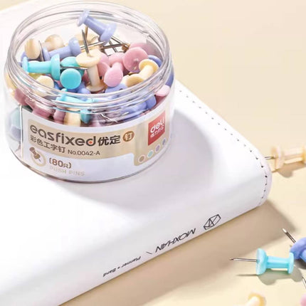 Deli Pastel Push Pins 5 Boxes 400 Pieces Total