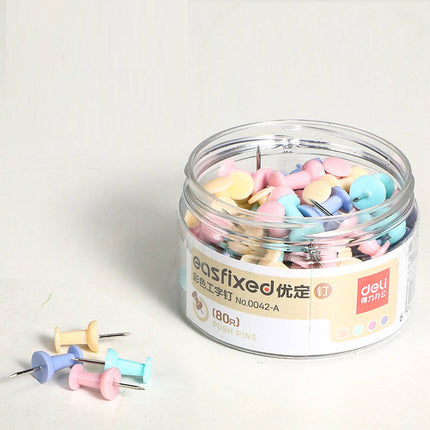 Deli Pastel Push Pins 5 Boxes 400 Pieces Total