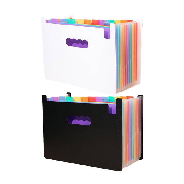 A4 Rainbow Expanding File Folder 13 Pocket Handle