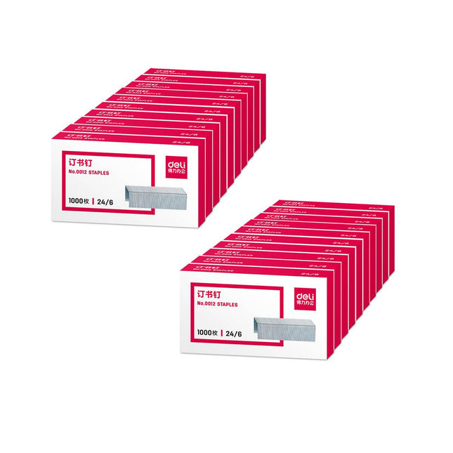 Standard Staples 24 by 6 Size 20 Boxes of 1000