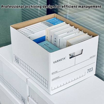 Document Storage Boxes with Lids 5 Pack Two Heights