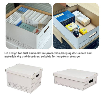 Document Storage Boxes with Lids 5 Pack Two Heights