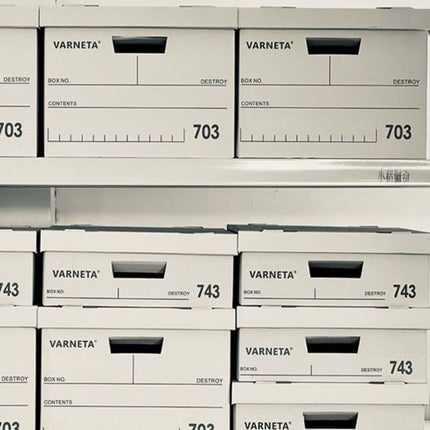 Document Storage Boxes with Lids 5 Pack Two Heights