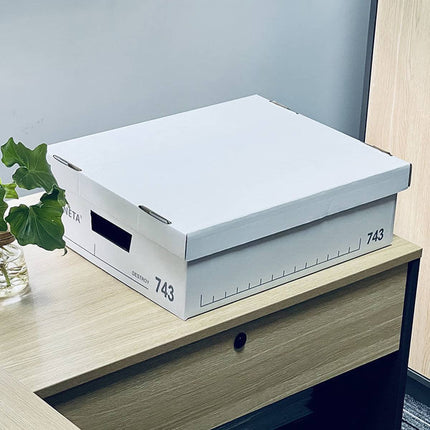 Document Storage Boxes with Lids 5 Pack Two Heights