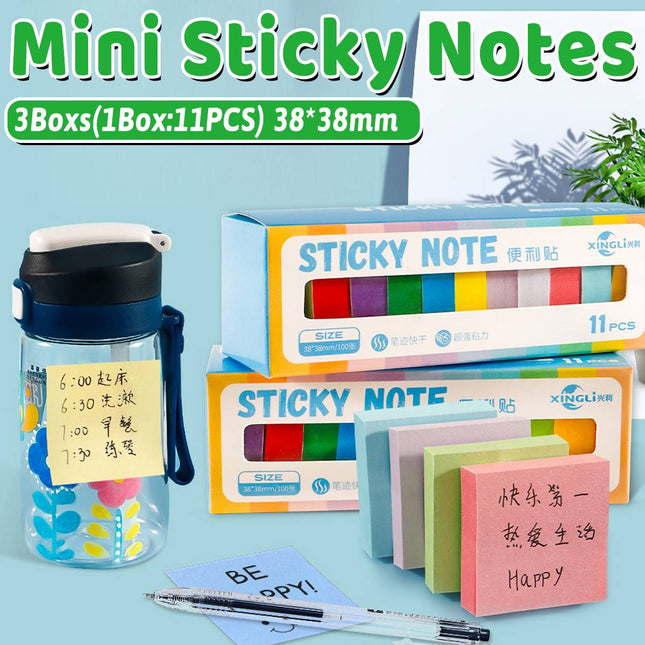 Mini Square Sticky Notes 3 Boxes 38x38mm