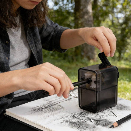 Manual Hand Crank Rotary Pencil Sharpener for Sketch Charcoal Drawing Pencils
