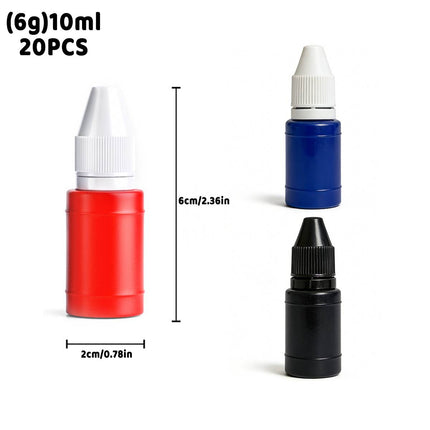 Photosensitive Stamp Ink 10ml Bottles 20 Pack