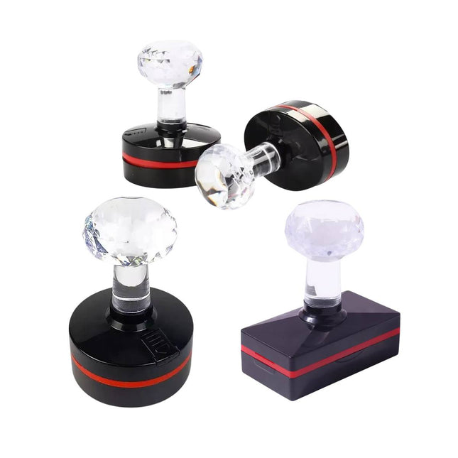 Blank Photosensitive Stamps 5 Pack Crystal Handle