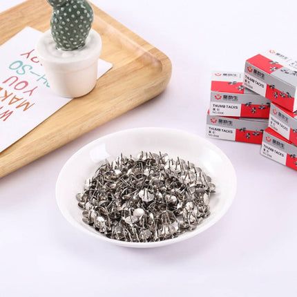 Silver Round Metal Thumbtacks 10 Boxes 80pcs Each