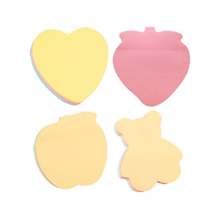Shaped Sticky Notes Heart Apple Bear 20 Pack