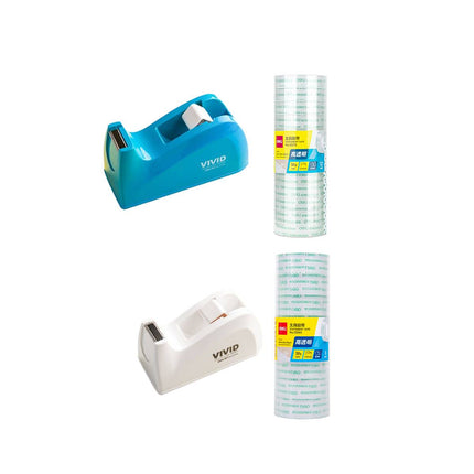 Deli Desktop Tape Dispenser with Clear Tape Pack