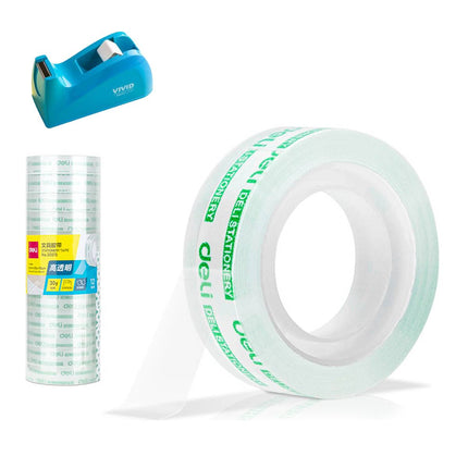 Deli Desktop Tape Dispenser with Clear Tape Pack