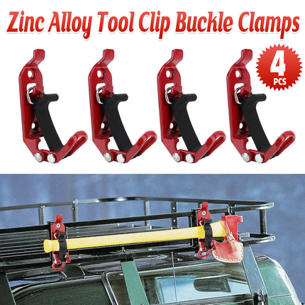 4 PCS Zinc Alloy Fire Equipment Fixer Roof Rack Tool Clip Multi Function Clamp