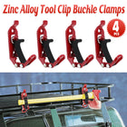 4 PCS Zinc Alloy Fire Equipment Fixer Roof Rack Tool Clip Multi Function Clamp
