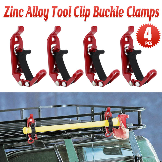 4 PCS Zinc Alloy Fire Equipment Fixer Roof Rack Tool Clip Multi Function Clamp