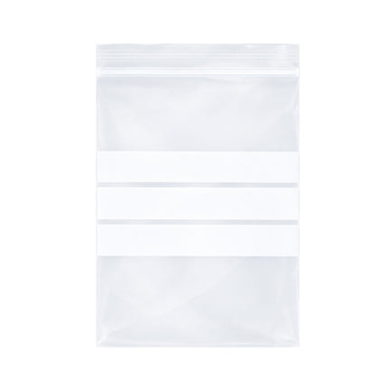 Writable Zip Seal Food Bags 100 Pack Three Sizes