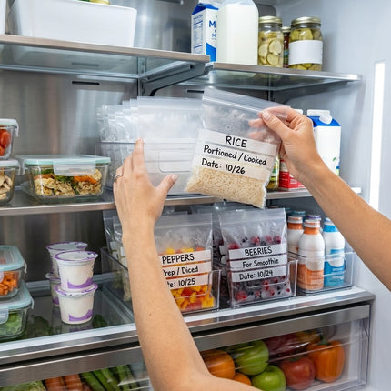 Writable Zip Seal Food Bags 100 Pack Three Sizes