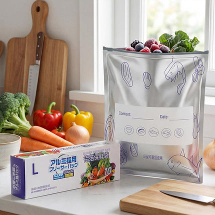 Aluminum Foil Freezer Storage Bags 100 Pack 3 Sizes