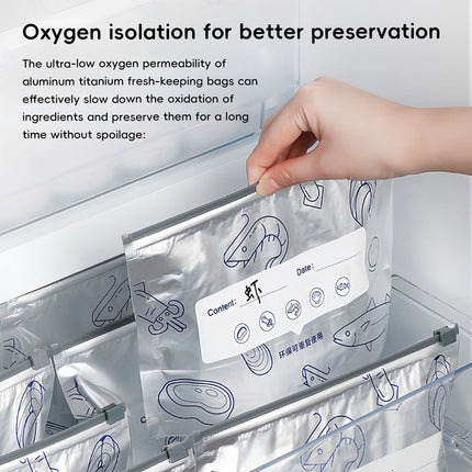 Aluminum Foil Freezer Storage Bags 100 Pack 3 Sizes