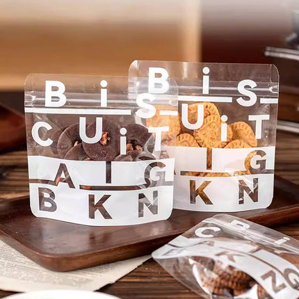 100PCS Clear Resealable Food Bags Cookie Snack Storage Packaging Bags