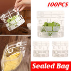 100PCS Clear Resealable Food Bags Cookie Snack Storage Packaging Bags
