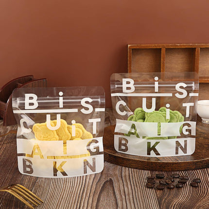 100PCS Clear Resealable Food Bags Cookie Snack Storage Packaging Bags