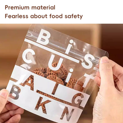 100PCS Clear Resealable Food Bags Cookie Snack Storage Packaging Bags