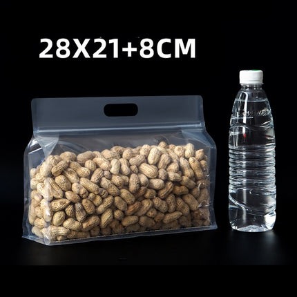 50PCS Clear Reusable Zipper Bags Thick Food Grade PE Storage Bags for Snack Fruit