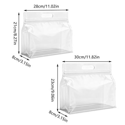 50PCS Clear Reusable Zipper Bags Thick Food Grade PE Storage Bags for Snack Fruit