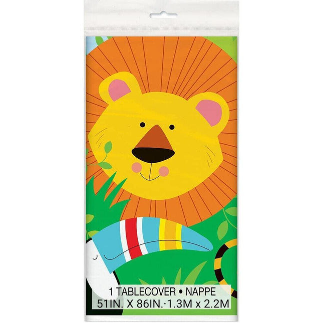 Animal Jungle Zoo Safari Party Supplies Plastic Tablecloth Table Cover