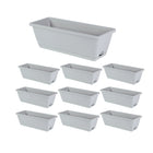 10pcs Flower Pots Plastic Garden Pot Planter Flower Rectangle Plant Pots Saucer