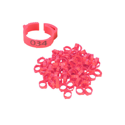 Chicken Duck Goose Leg Rings 100pcs Numbered Ankle Bands Bird ID Tags Farm Use