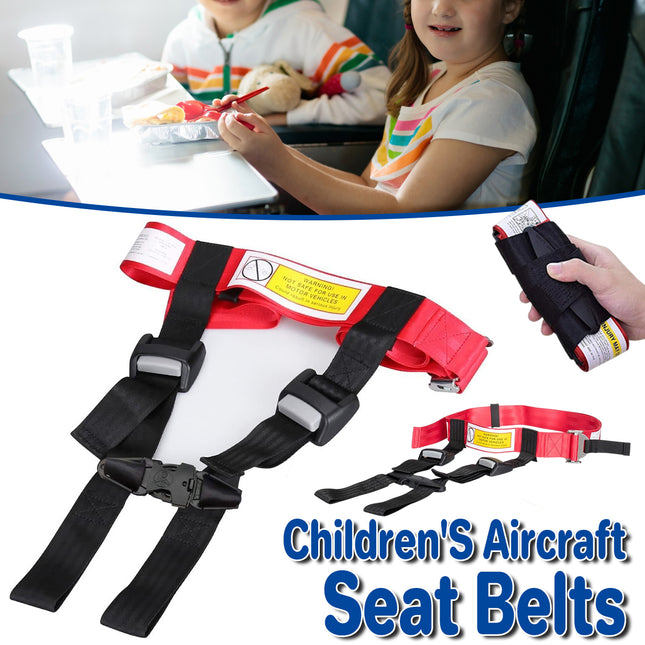Adjustable Airplane Travel Safety Seat Strap for Children Toddler Secure Seat Belt
