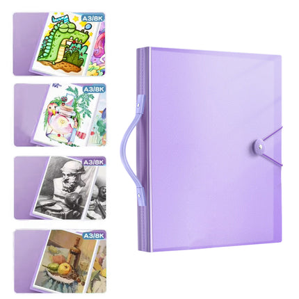 A3  8K Kids Drawing Book Storage Album Artwork Organizer Durable Collection