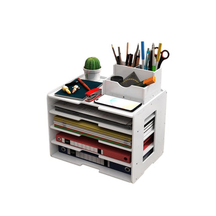 Large Capacity Multi Layer Desktop File Storage Rack Office Document File Rack