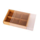 Kraft Paper Mooncake Gift Box 6 Compartment 50pcs Bakery Pastry Packaging Box
