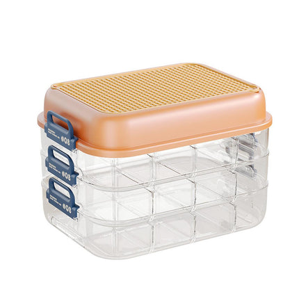 3-Layer Stackable Storage Box for Building Blocks Toy Organizer with Sorting Trays