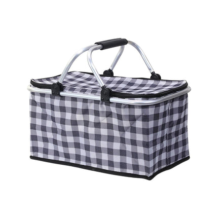 Foldable Picnic Basket Outdoor Camping Carrying Basket Portable Food Storage