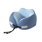 Travel Neck Pillow Memory Foam U Shape Grey Cushion for Airplane Train Support