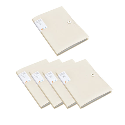 5pcs A4 Folder Transparent Multi Layer Document Bag Student Test Paper Storage