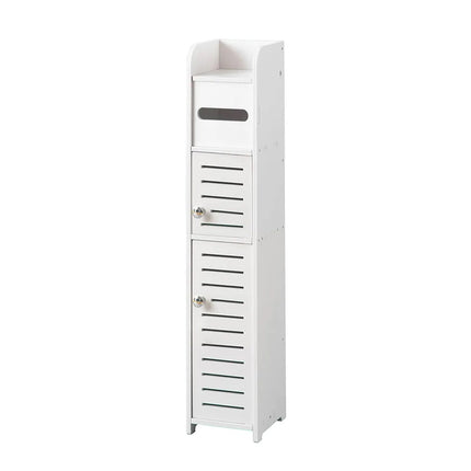 Narrow Bathroom Storage Cabinet Waterproof Multifunctional Toilet Vanity Storage