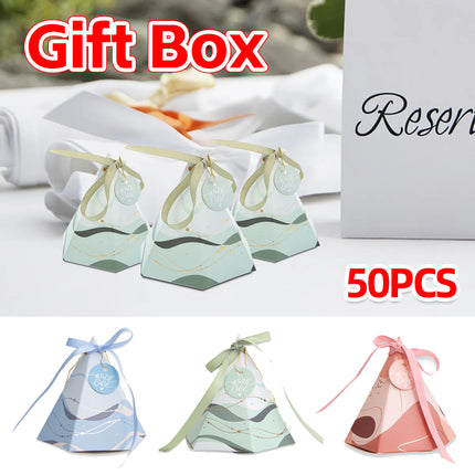 50PCS Hexagonal Candy Cones Treat Box Party Favor Bags for Wedding Birthday